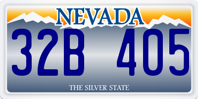 NV license plate 32B405