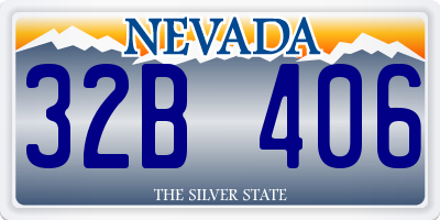 NV license plate 32B406