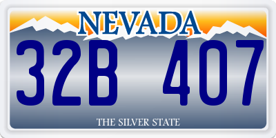 NV license plate 32B407