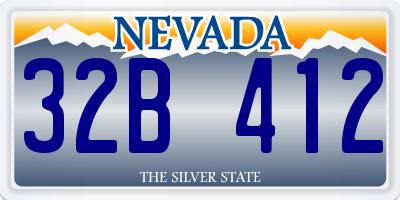 NV license plate 32B412