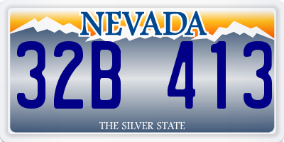 NV license plate 32B413