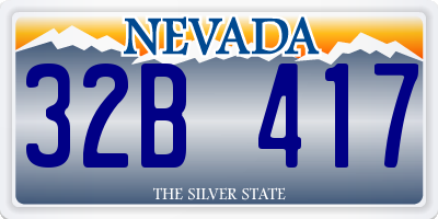 NV license plate 32B417