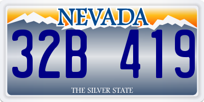 NV license plate 32B419
