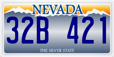 NV license plate 32B421