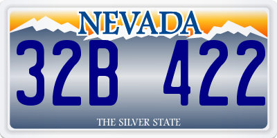 NV license plate 32B422