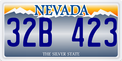 NV license plate 32B423