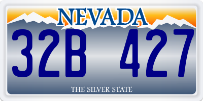 NV license plate 32B427