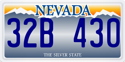 NV license plate 32B430