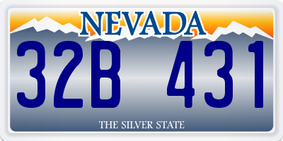 NV license plate 32B431