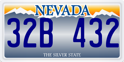 NV license plate 32B432