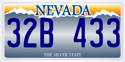 NV license plate 32B433