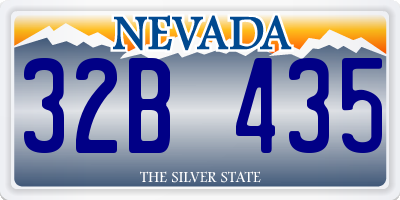 NV license plate 32B435