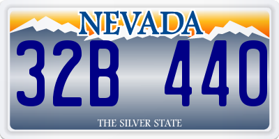 NV license plate 32B440