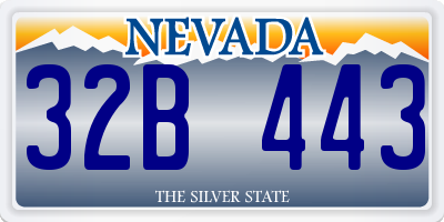 NV license plate 32B443