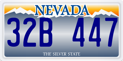 NV license plate 32B447