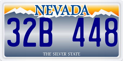 NV license plate 32B448