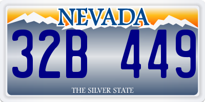 NV license plate 32B449