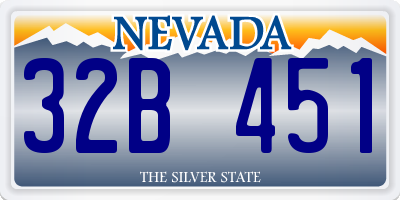 NV license plate 32B451