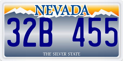 NV license plate 32B455