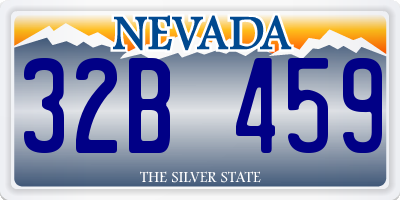 NV license plate 32B459