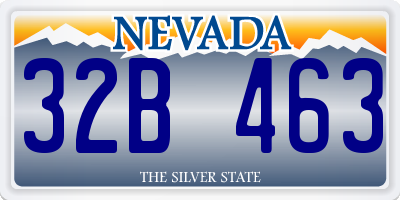 NV license plate 32B463