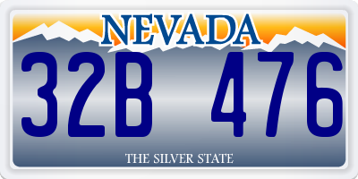 NV license plate 32B476