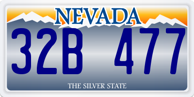 NV license plate 32B477