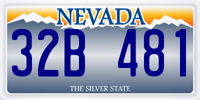 NV license plate 32B481