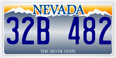 NV license plate 32B482