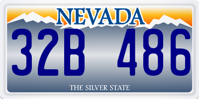 NV license plate 32B486