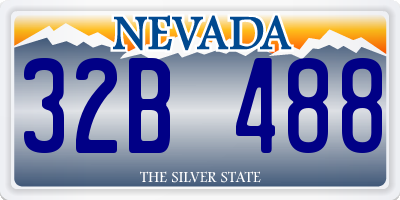 NV license plate 32B488