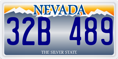 NV license plate 32B489