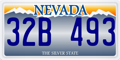NV license plate 32B493