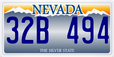 NV license plate 32B494