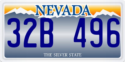 NV license plate 32B496