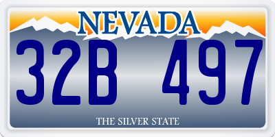 NV license plate 32B497