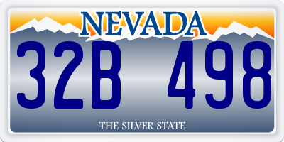 NV license plate 32B498