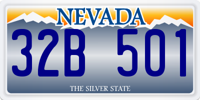 NV license plate 32B501