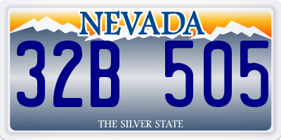 NV license plate 32B505