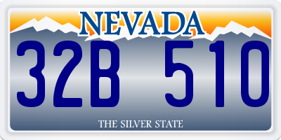 NV license plate 32B510