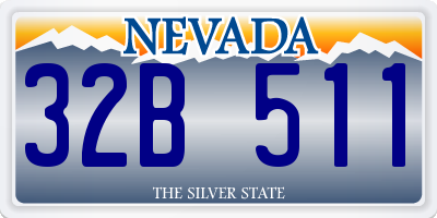 NV license plate 32B511