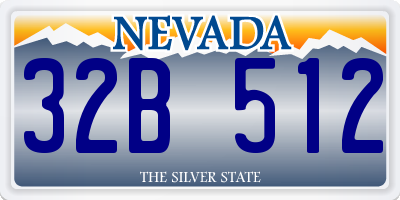 NV license plate 32B512