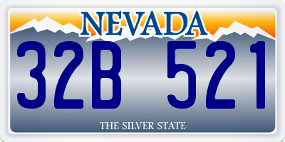 NV license plate 32B521