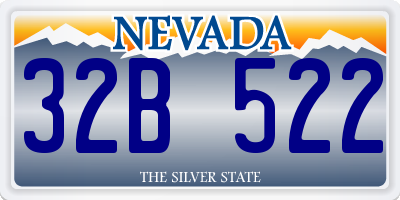 NV license plate 32B522