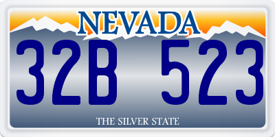 NV license plate 32B523