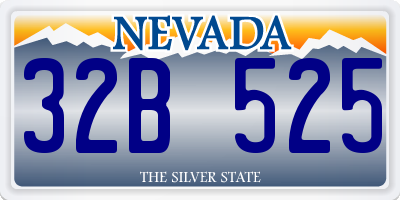 NV license plate 32B525