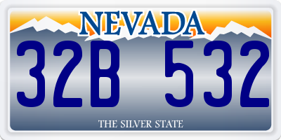 NV license plate 32B532