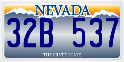 NV license plate 32B537