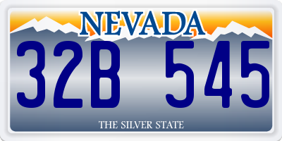 NV license plate 32B545