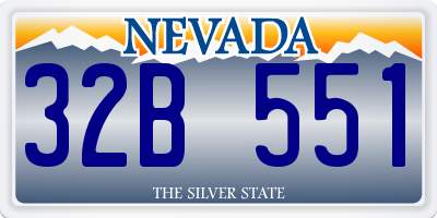 NV license plate 32B551